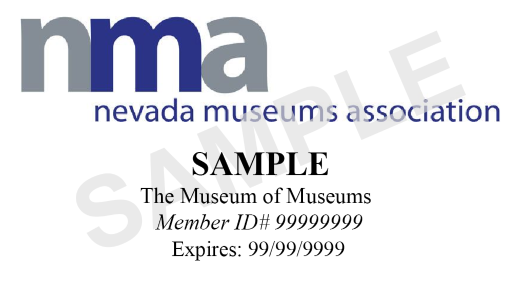 Sample NMA membership card